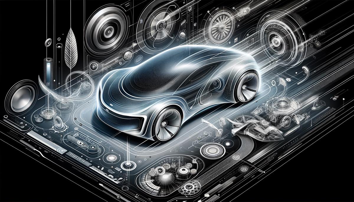 Abstract image representing the future of automotive technology