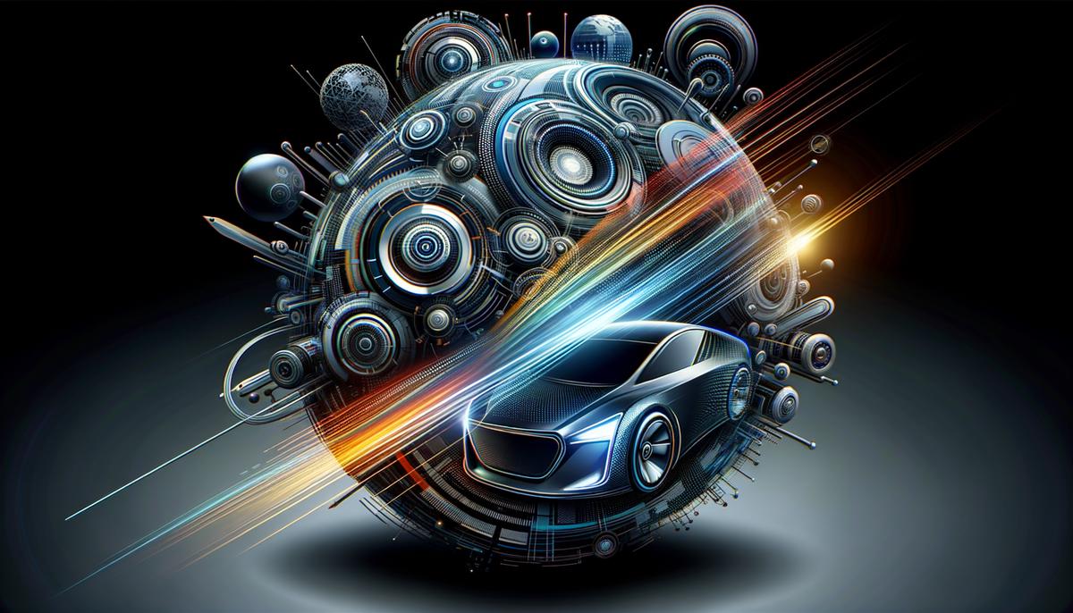 Abstract image representing the future of maneuverability in automotive technology