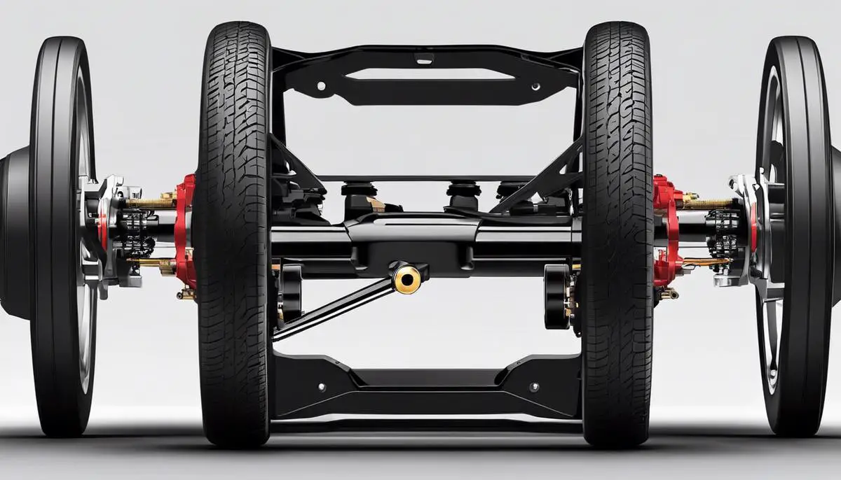 Image illustrating different types of car suspension systems