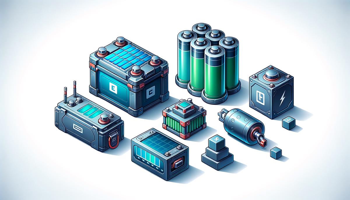 An image depicting different types of electric vehicle batteries