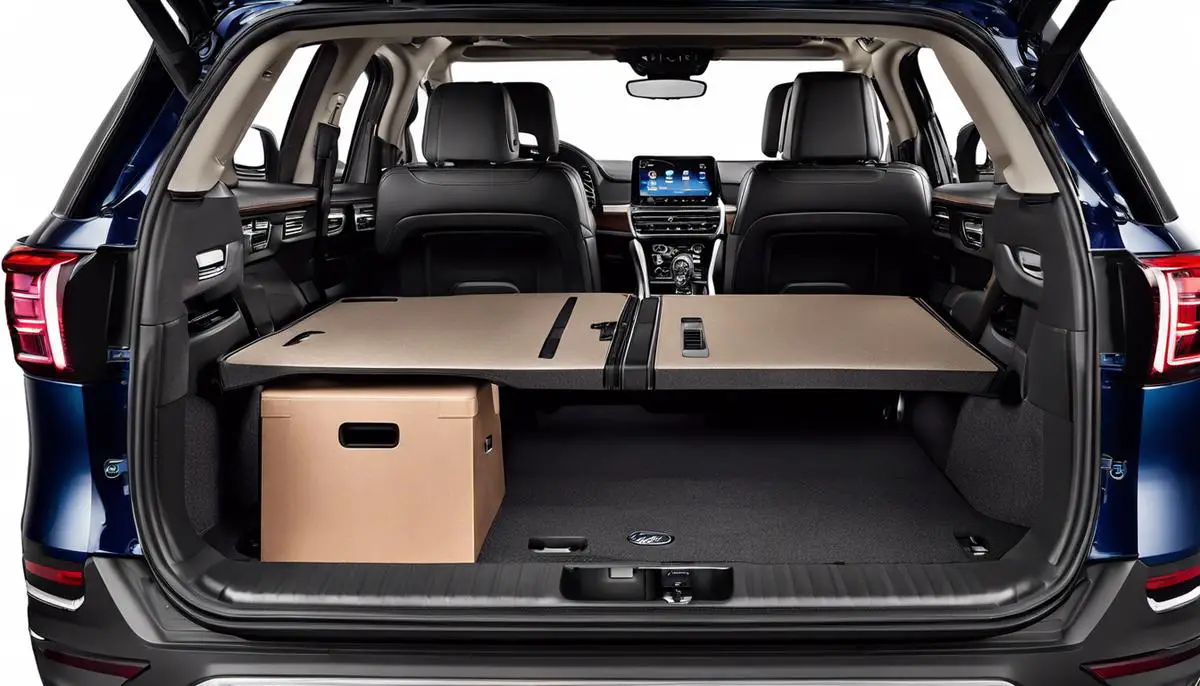 Illustration of the 2023 Ford Explorer's spacious cargo area