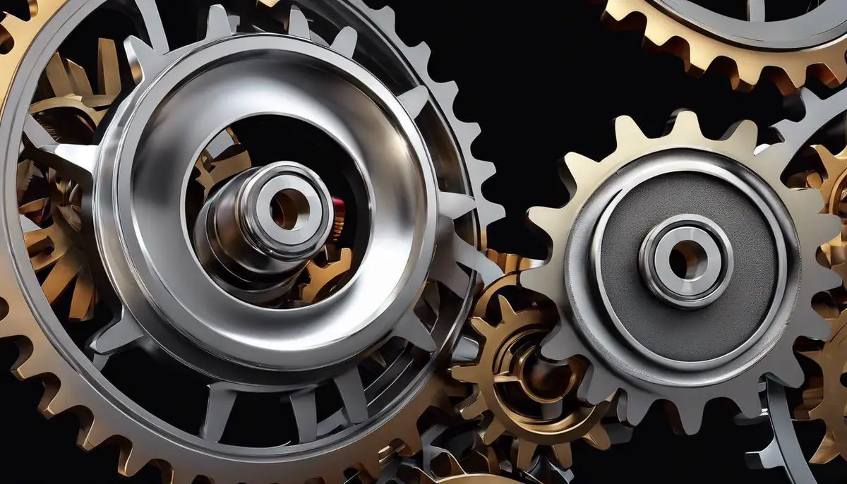 Image of torque and horsepower represented by gears interacting with each other, symbolizing their yin-yang relationship