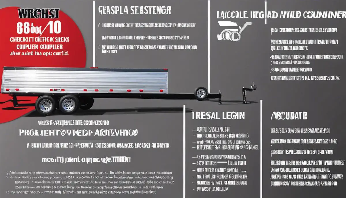 A checklist with items related to trailer safety checks, such as inspecting the hitch, tightening the coupler, checking the brakes and lights, etc.